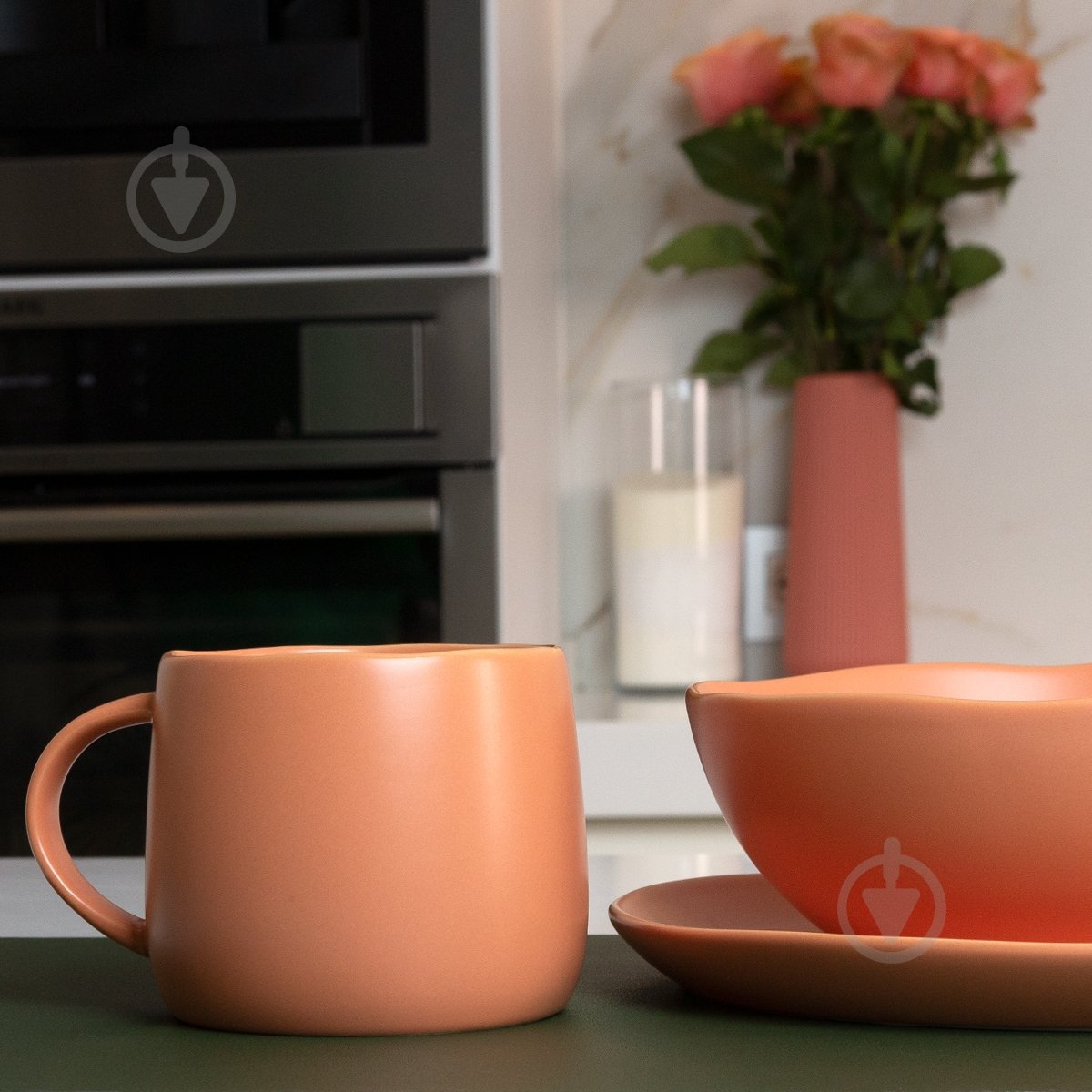 Чашка MVM Совершенство 375 мл розовая - фото 2