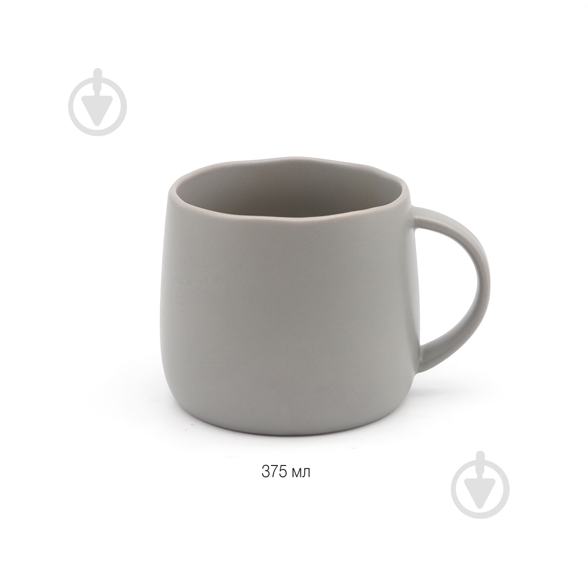 Чашка MVM Совершенство 375 мл серая - фото 4