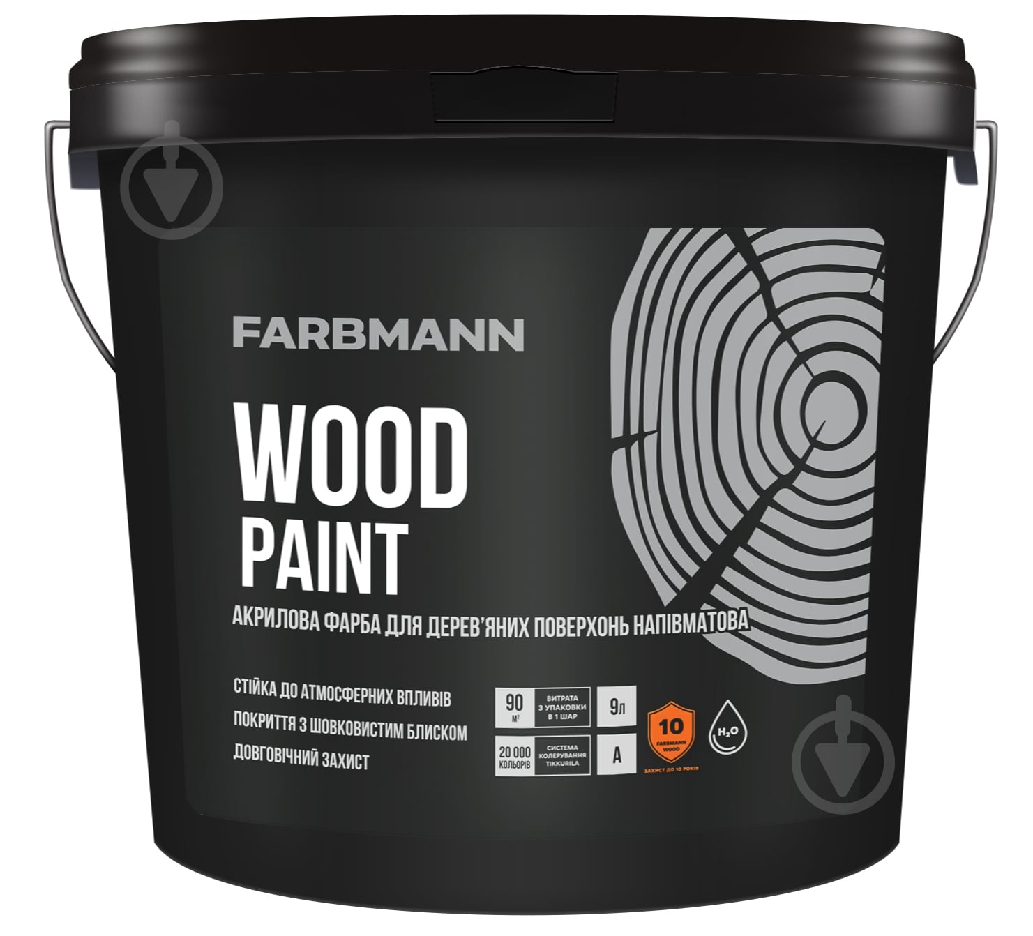 Краска Farbmann Wood Paint база C полумат 2,7 л 3,05 кг - фото 1