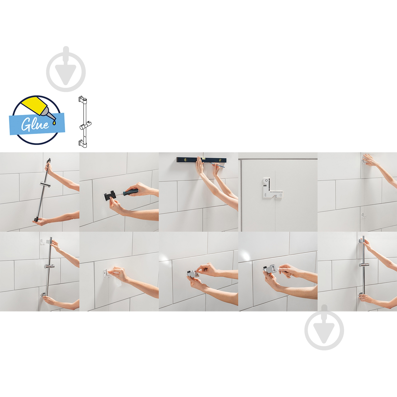 Душевой гарнитур Grohe QuickFix Vitalio Start 110 26955001 - фото 7