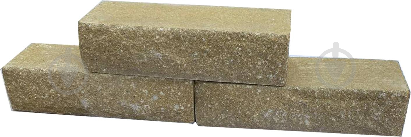 Кирпич гиперпрессованный ВЗБМ колотый желтый - фото 2