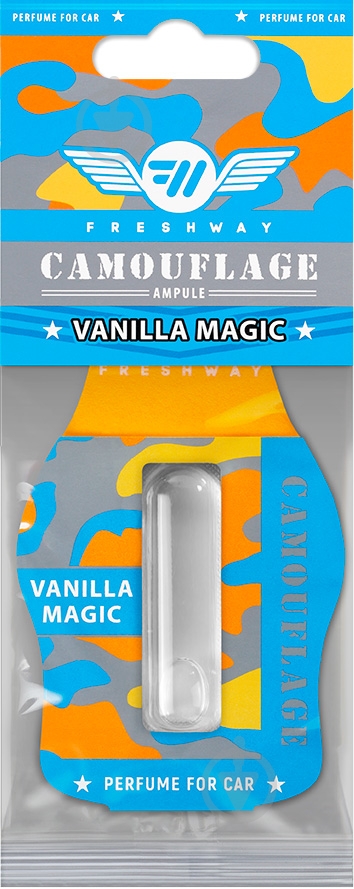Ароматизатор подвесной FRESHWAY Camouflage Ampule (Ванильна Магия) VANILLA MAGIC 4,5 мл - фото 1