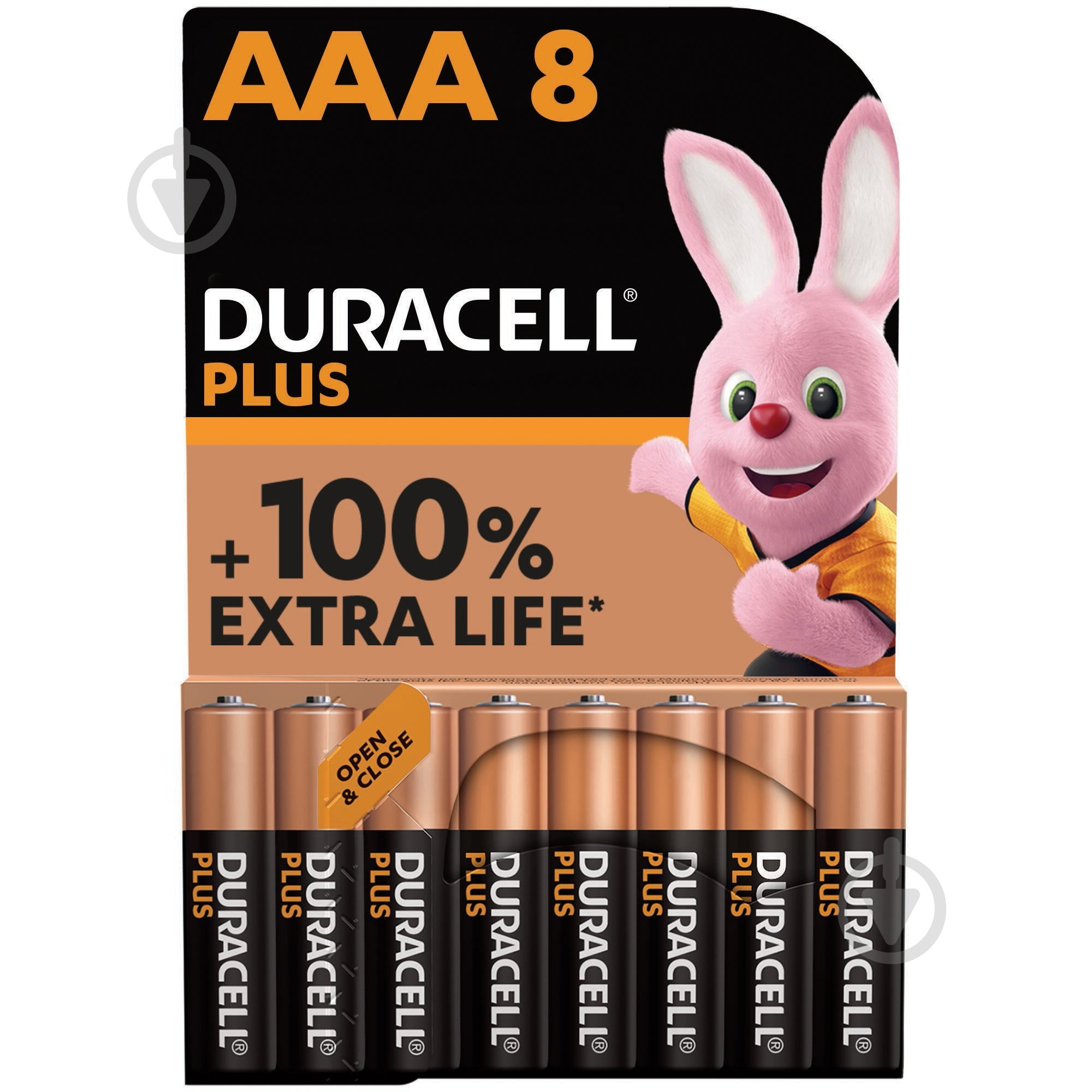 Батарейки Duracell Plus лужні AAA (мізинчикові) 8 шт. - фото 1