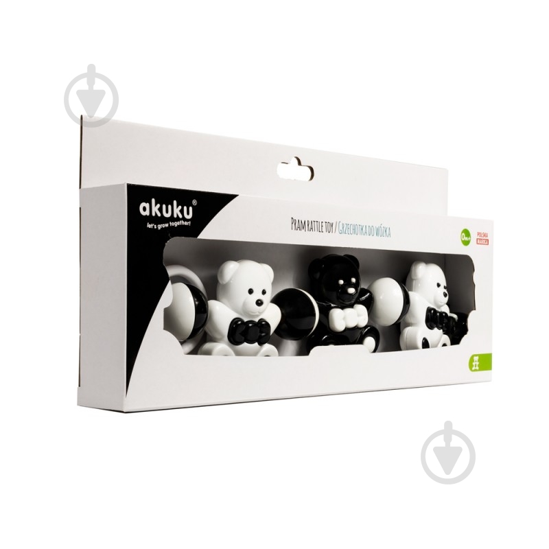 Игрушка-подвеска Akuku Мишка черно-белый A0468 - фото 2 Игрушка-подвеска Akuku Мишка черно-белый A0468 - фото 2