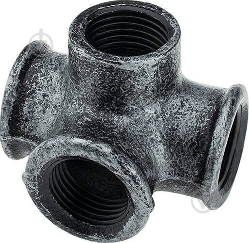 Кріплення труби DC (4 труби) d-19 мм чорний ретро - фото 1