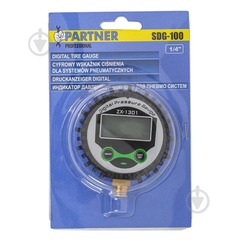 Манометр Partner для пневмосистем 1/4" SDG-100 - фото 3