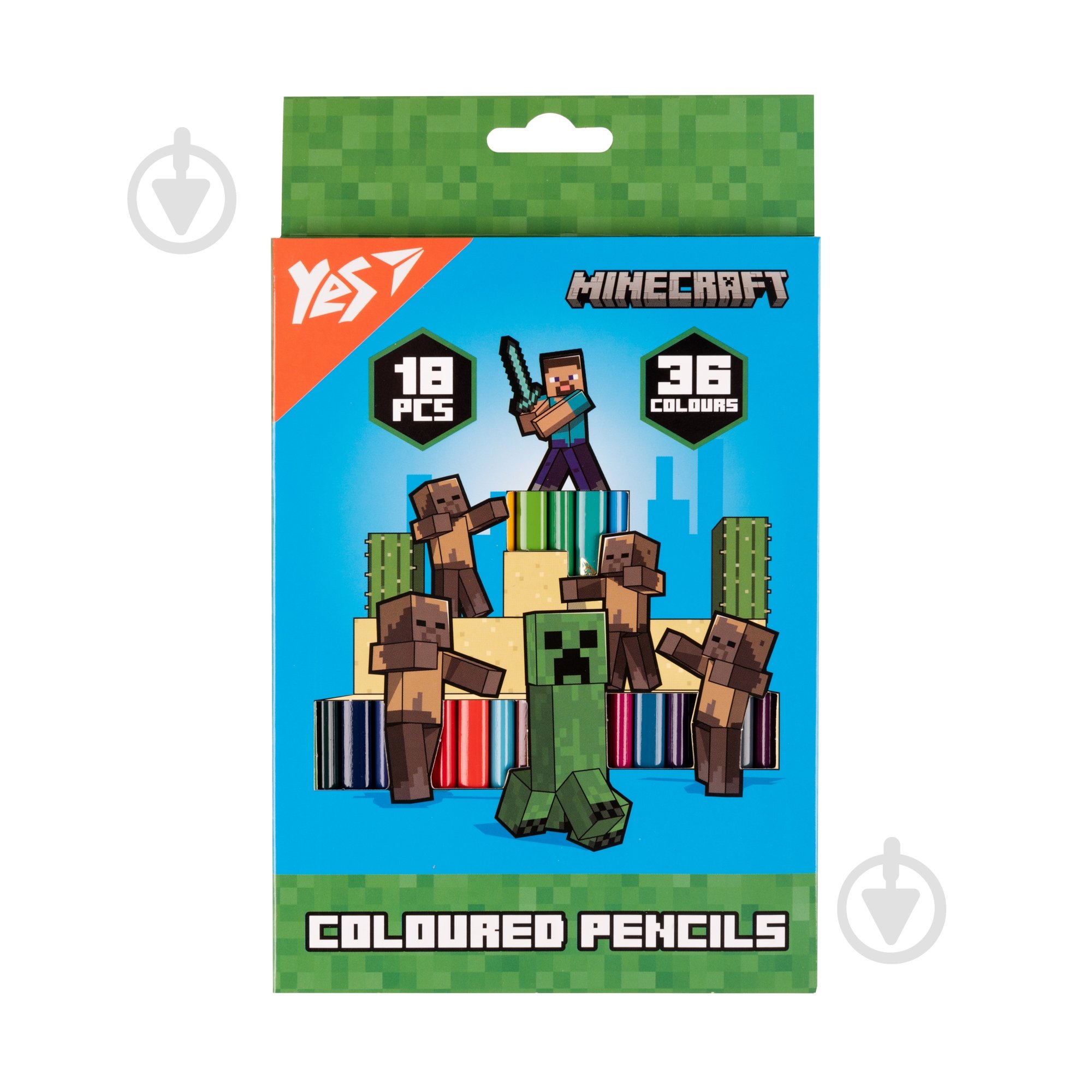 Карандаши цветные 18/36 цветов Minecraft Heroes YES - фото 1