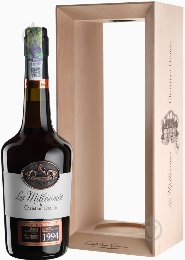 Кальвадос Christian Drouin Coeur de Lion Pays d'Auge 1994 дерев'яна коробка 0,7 л - фото 1