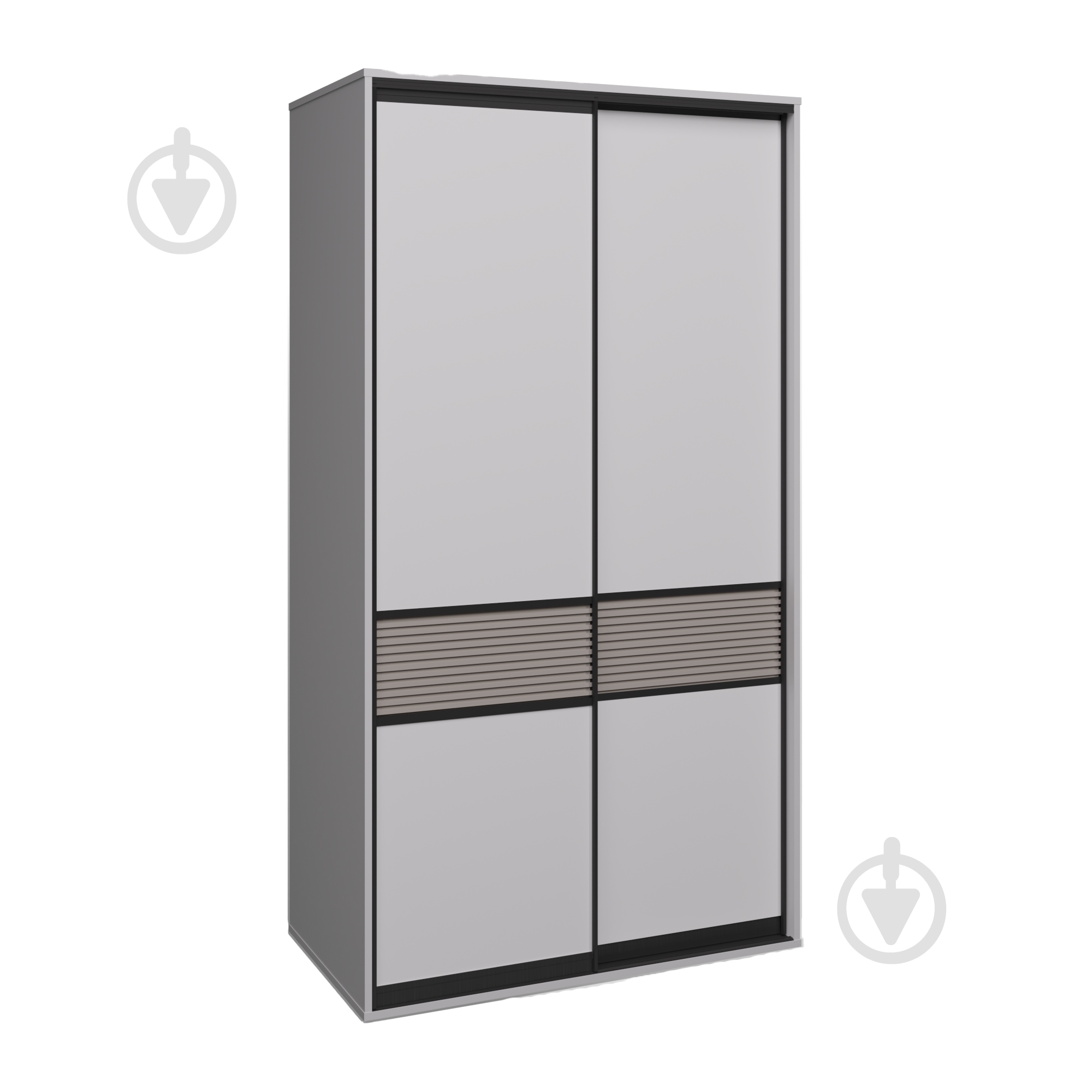 Шкаф-купе Лате 2 дв Вісент ДСП 1200x600x2200 мм белый аляска/софт двери / ДСП / МДФ - фото 2 Шкаф-купе Лате 2 дв Вісент ДСП 1200x600x2200 мм белый аляска/софт двери / ДСП / МДФ - фото 2