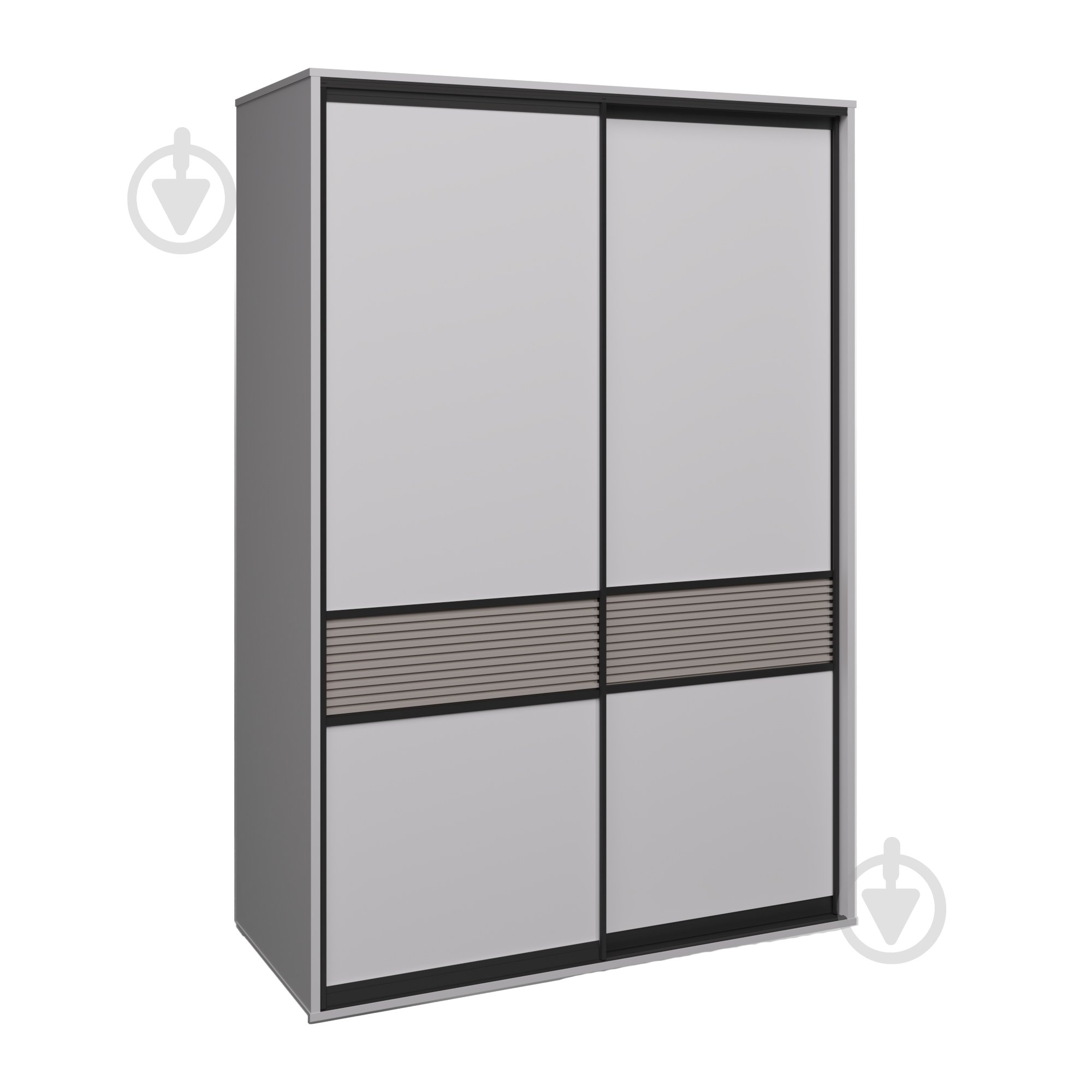 Шкаф-купе Лате 2 дв Вісент ДСП 1500x600x2400 мм белый аляска/софт двери / ДСП / МДФ - фото 2 Шкаф-купе Лате 2 дв Вісент ДСП 1500x600x2400 мм белый аляска/софт двери / ДСП / МДФ - фото 2