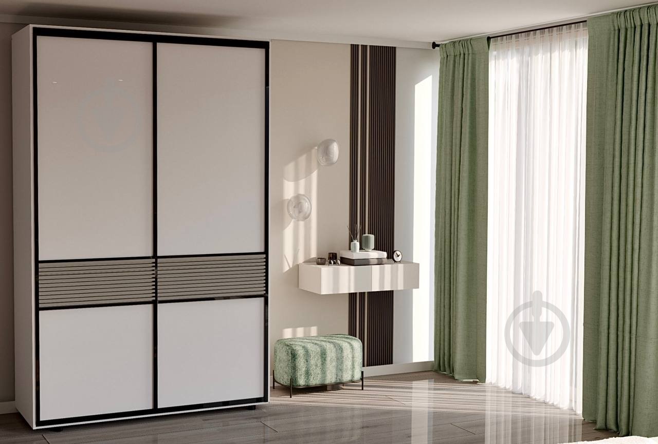 Шкаф-купе Лате 2 дв Вісент ДСП 1500x600x2400 мм белый аляска/софт двери / ДСП / МДФ - фото 1 Шкаф-купе Лате 2 дв Вісент ДСП 1500x600x2400 мм белый аляска/софт двери / ДСП / МДФ - фото 1