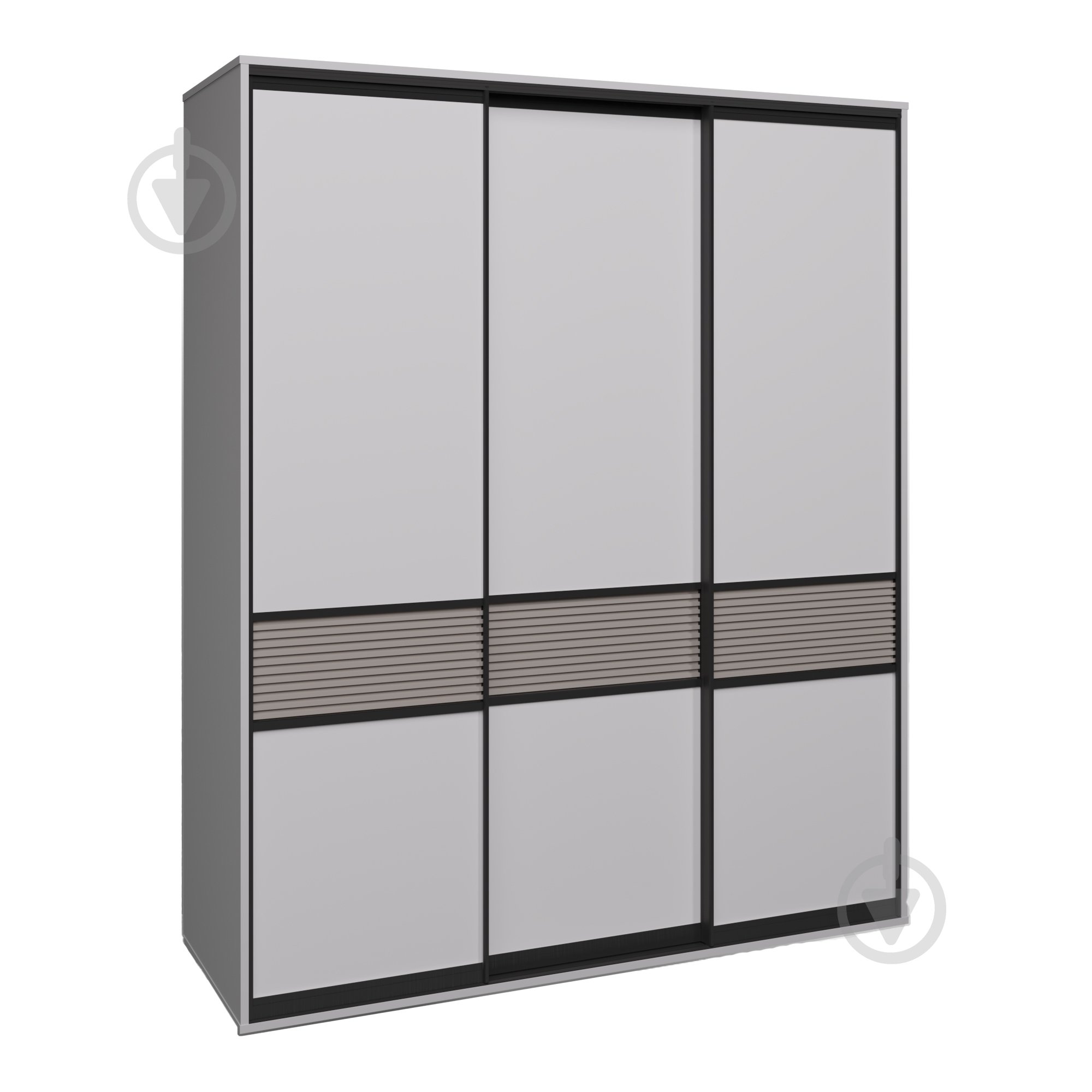 Шкаф-купе Лате 3дв Вісент ДСП 1800x600x2400 мм белый аляска/софт двери / ДСП / МДФ / МДФ - фото 2 Шкаф-купе Лате 3дв Вісент ДСП 1800x600x2400 мм белый аляска/софт двери / ДСП / МДФ / МДФ - фото 2