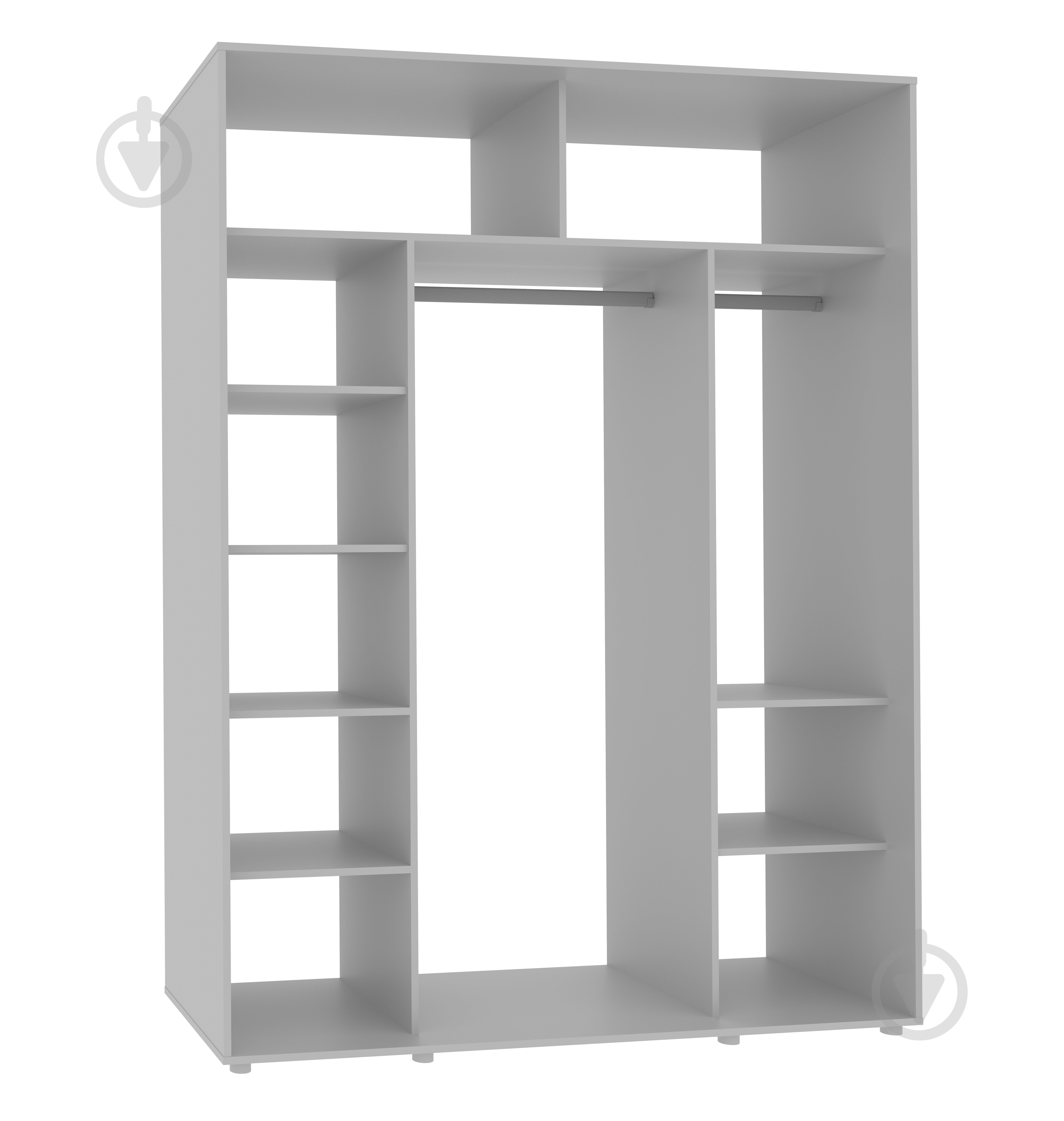 Шкаф-купе Лате 3дв Вісент ДСП 1800x600x2400 мм белый аляска/софт двери / ДСП / МДФ / МДФ - фото 3 Шкаф-купе Лате 3дв Вісент ДСП 1800x600x2400 мм белый аляска/софт двери / ДСП / МДФ / МДФ - фото 3