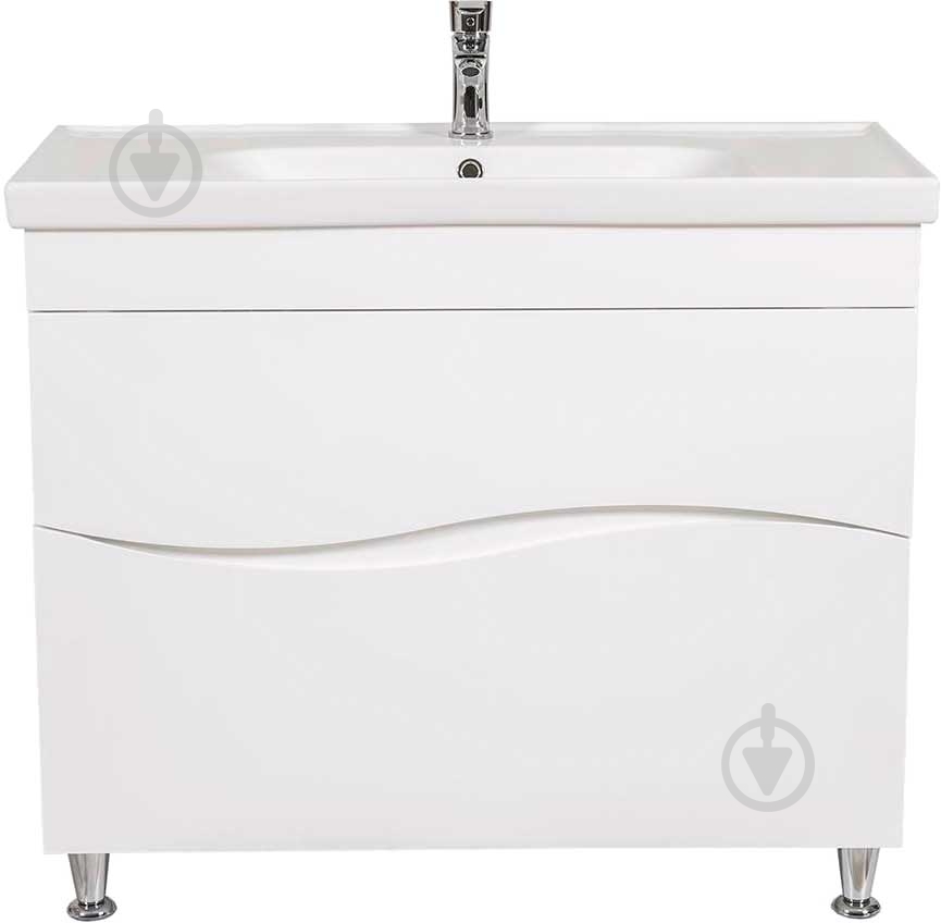 Тумба підлогова Aqua Rodos Альфа з умивальником Frame 100 - фото 1