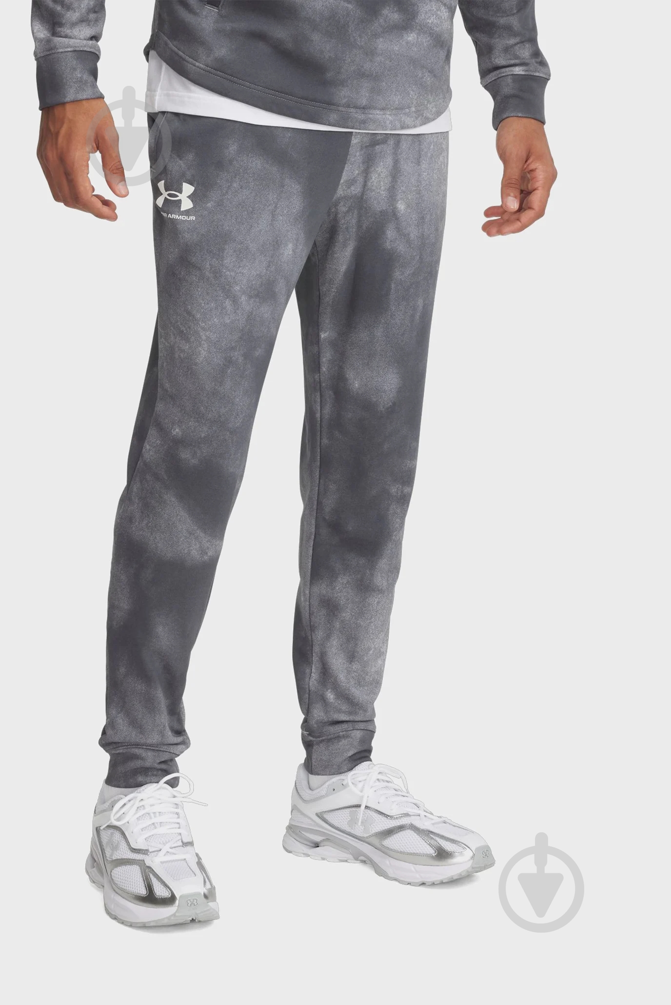 Брюки Under Armour Rival Terry AOP Jogger Q1 1390143-025 р. 3XL серый - фото 1 Брюки Under Armour Rival Terry AOP Jogger Q1 1390143-025 р. 3XL серый - фото 1