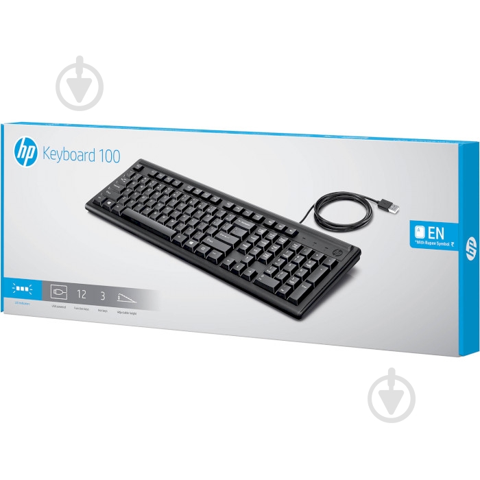 Клавиатура HP 100 (2UN30AA) black - фото 4 Клавиатура HP 100 (2UN30AA) black - фото 4