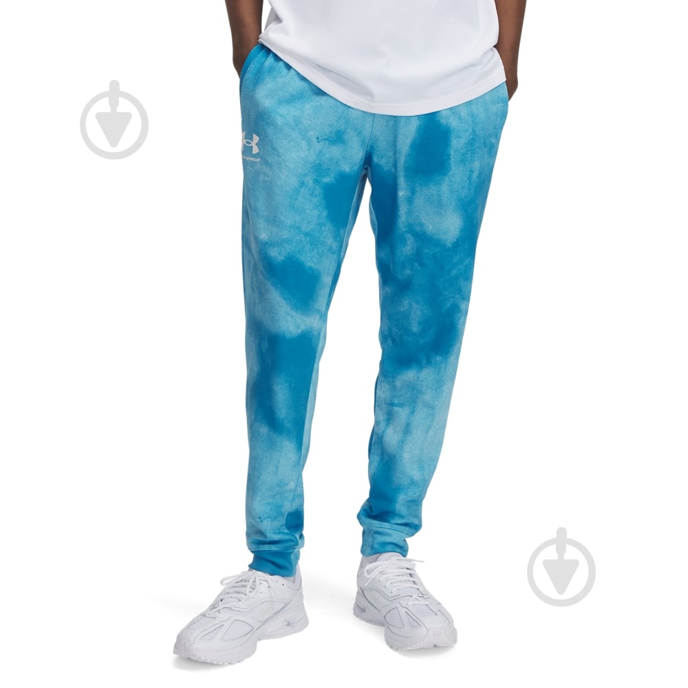 Брюки Under Armour Rival Terry AOP Jogger Q1 1390143-452 р. L голубой - фото 1 Брюки Under Armour Rival Terry AOP Jogger Q1 1390143-452 р. L голубой - фото 1