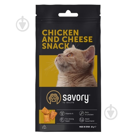 Ласощі Savory з куркою та сиром 60 г - фото 1