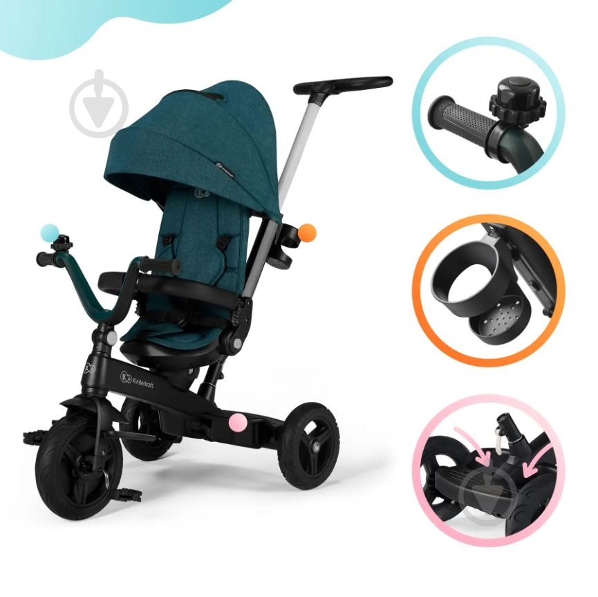 Велосипед детский Kinderkraft Twipper зеленый KRTWIP00GRE0000 - фото 35