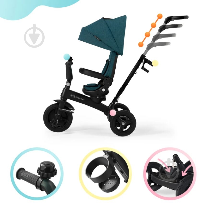 Велосипед детский Kinderkraft Twipper зеленый KRTWIP00GRE0000 - фото 46