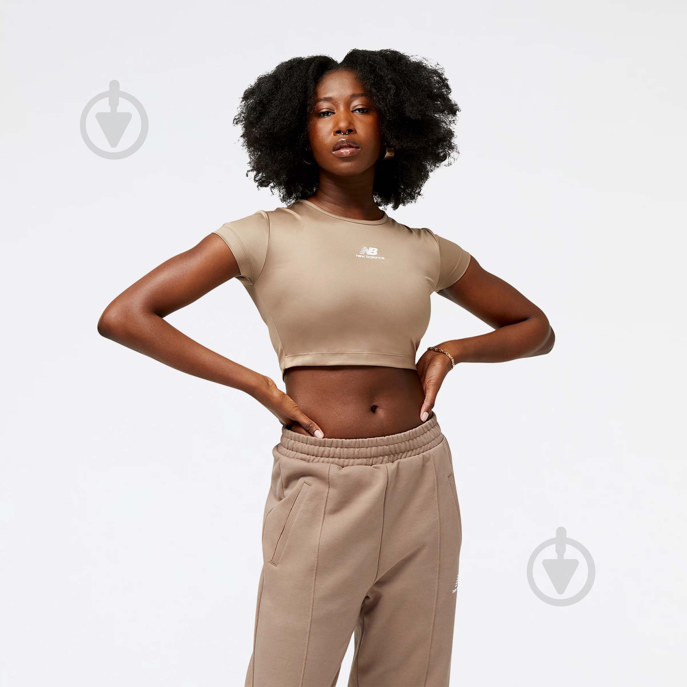 Футболка New Balance ATHLETICS PEARL WT31556MS р.XL коричневий - фото 1