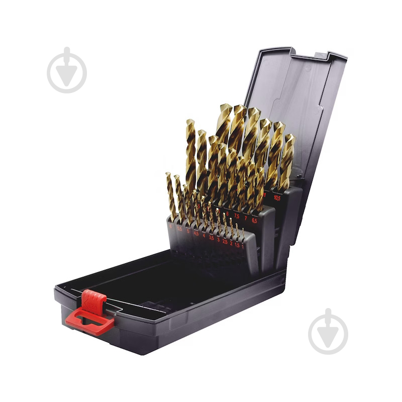 Набір свердел по металу WURTH RED STRIPE HSCo DIN338 1-13 мм 25 шт. 0617400004 - фото 1 Набір свердел по металу WURTH RED STRIPE HSCo DIN338 1-13 мм 25 шт. 0617400004 - фото 1