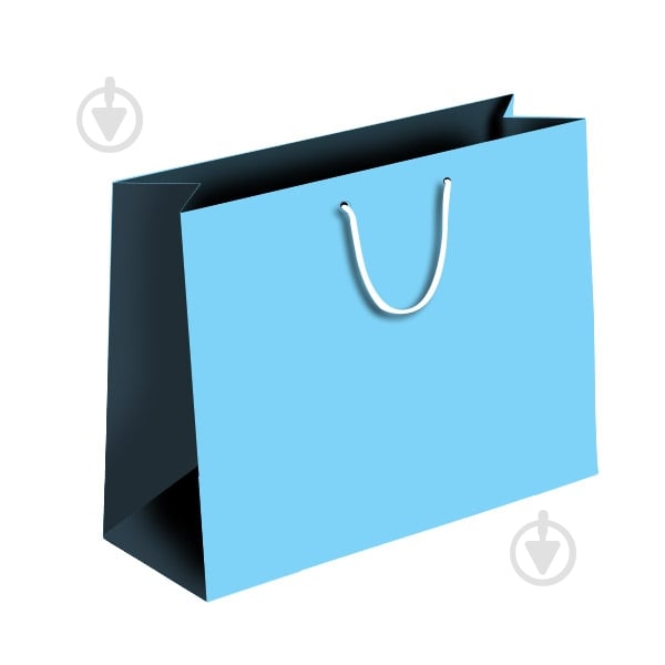 Пакет паперовий фоновий 350x475x150 мм блакитний 297С ПБС - фото 1 Пакет паперовий фоновий 350x475x150 мм блакитний 297С ПБС - фото 1