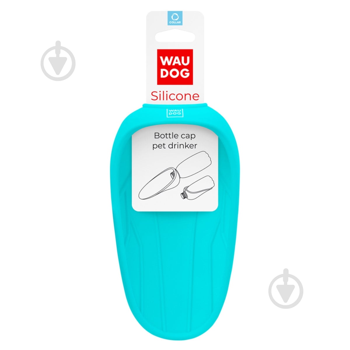 Поилка Waudog Silicone 165х90 мм голубая - фото 1