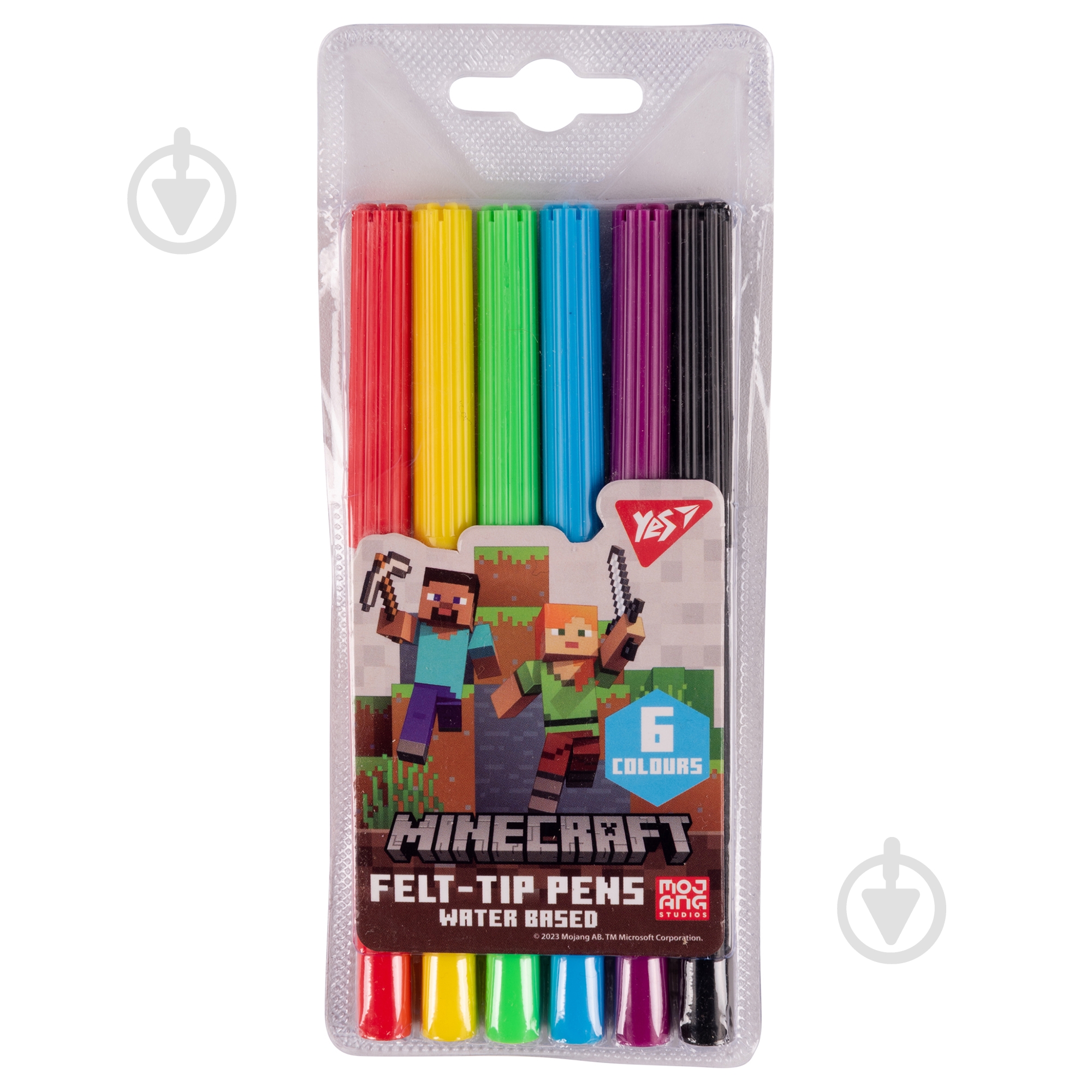 Фломастери 6 кольорів Minecraft YES - фото 1