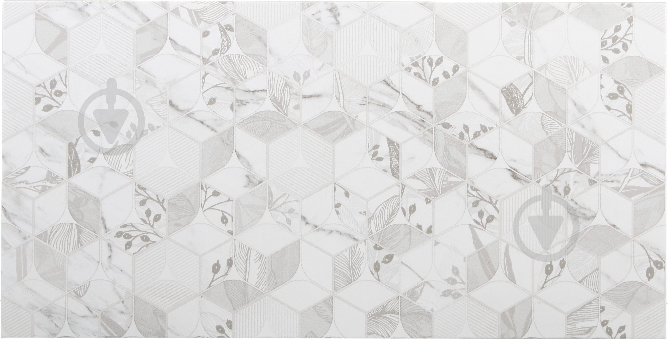 Плитка Allore Group Cassana White W\DEC M NR Satin 31x61 см - фото 1