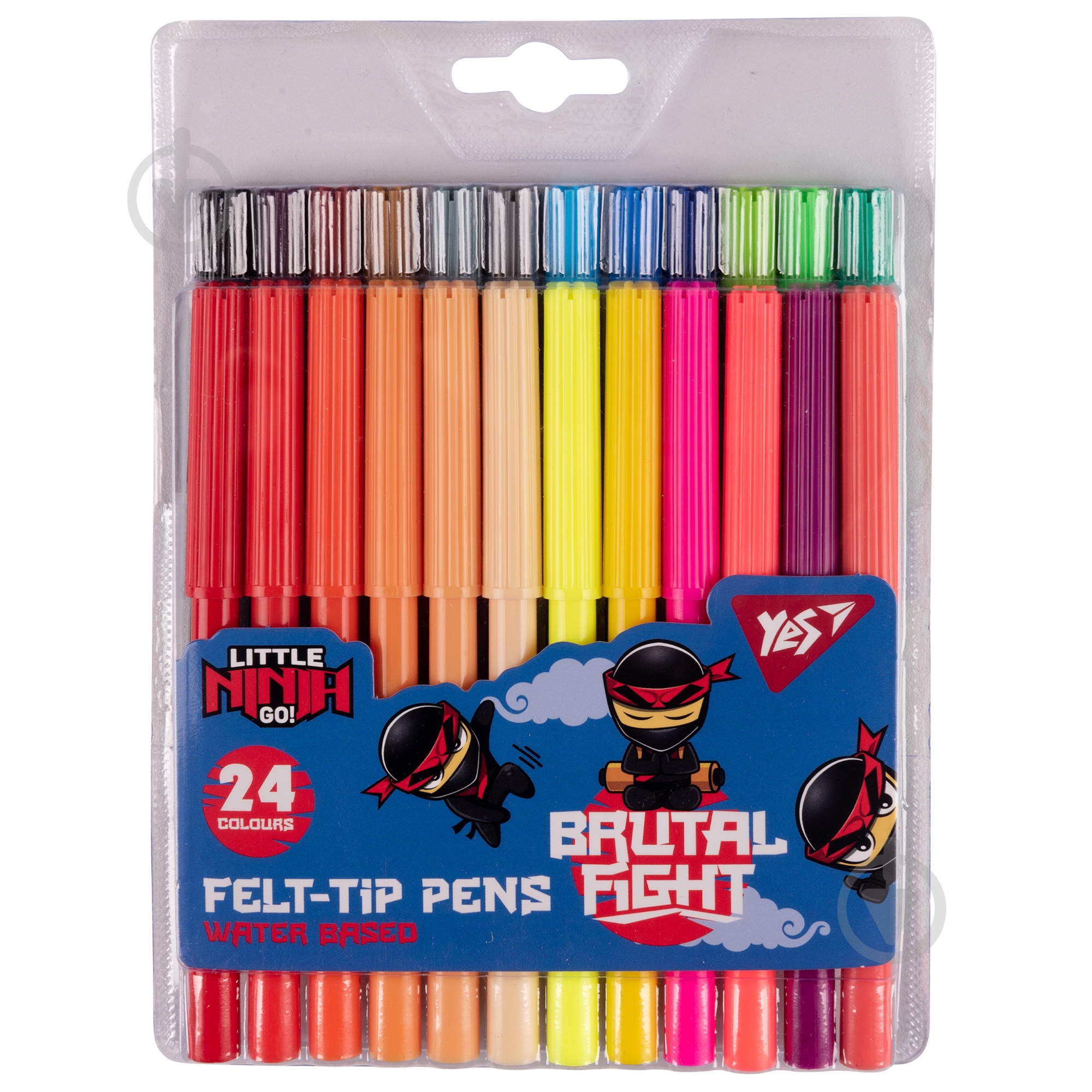 Фломастеры 24 цвета Ninja YES - фото 1