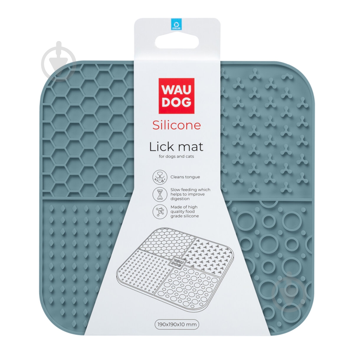 Коврик Waudog Silicone 190х190х10 мм серый - фото 2