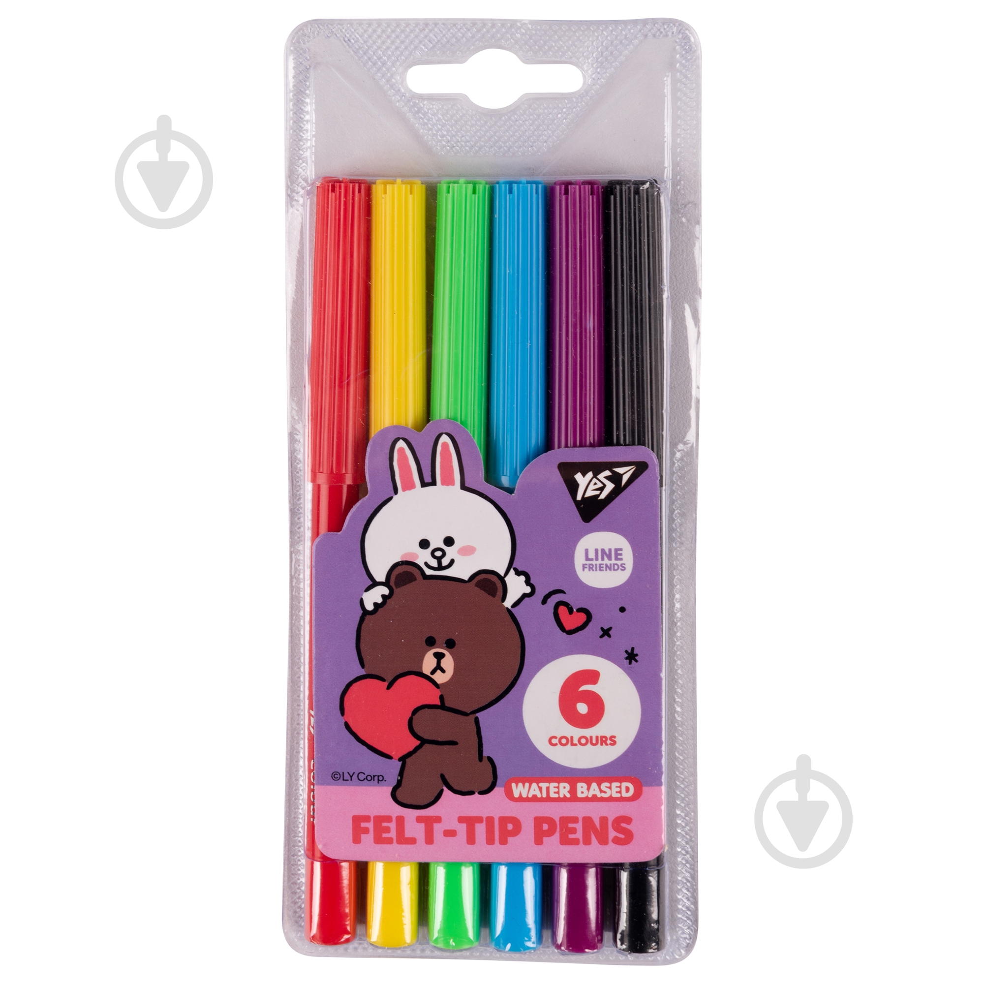 Фломастеры 6 цветов Line Friends YES - фото 1 Фломастеры 6 цветов Line Friends YES - фото 1