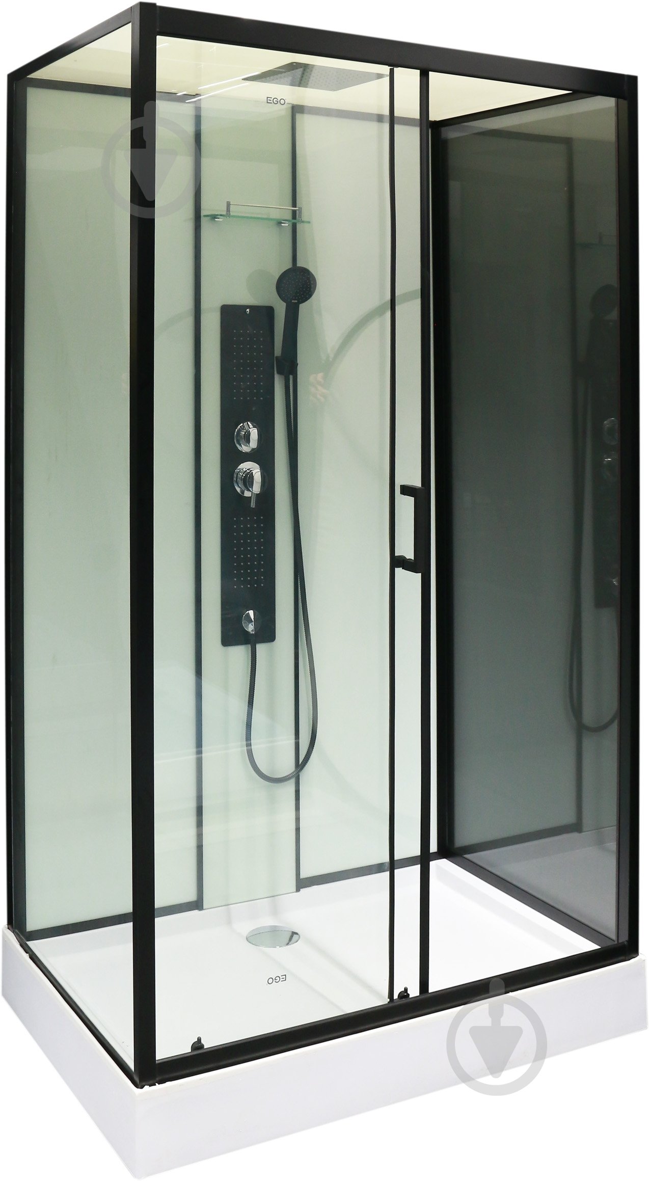 Душовий бокс EGO Pride Black 80x120 См Sc-04 - фото 2