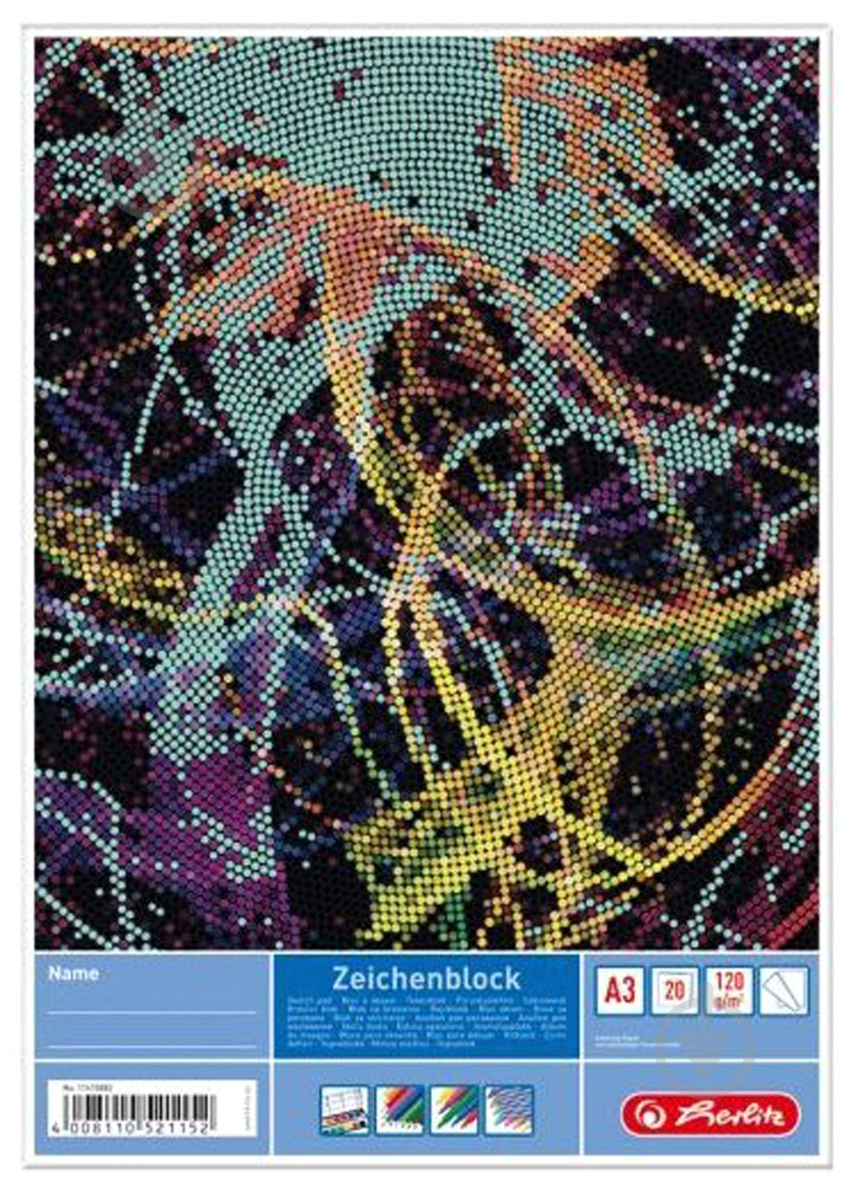 Альбом для рисования Mosaic A3 20 лист. 11415882M Herlitz - фото 1