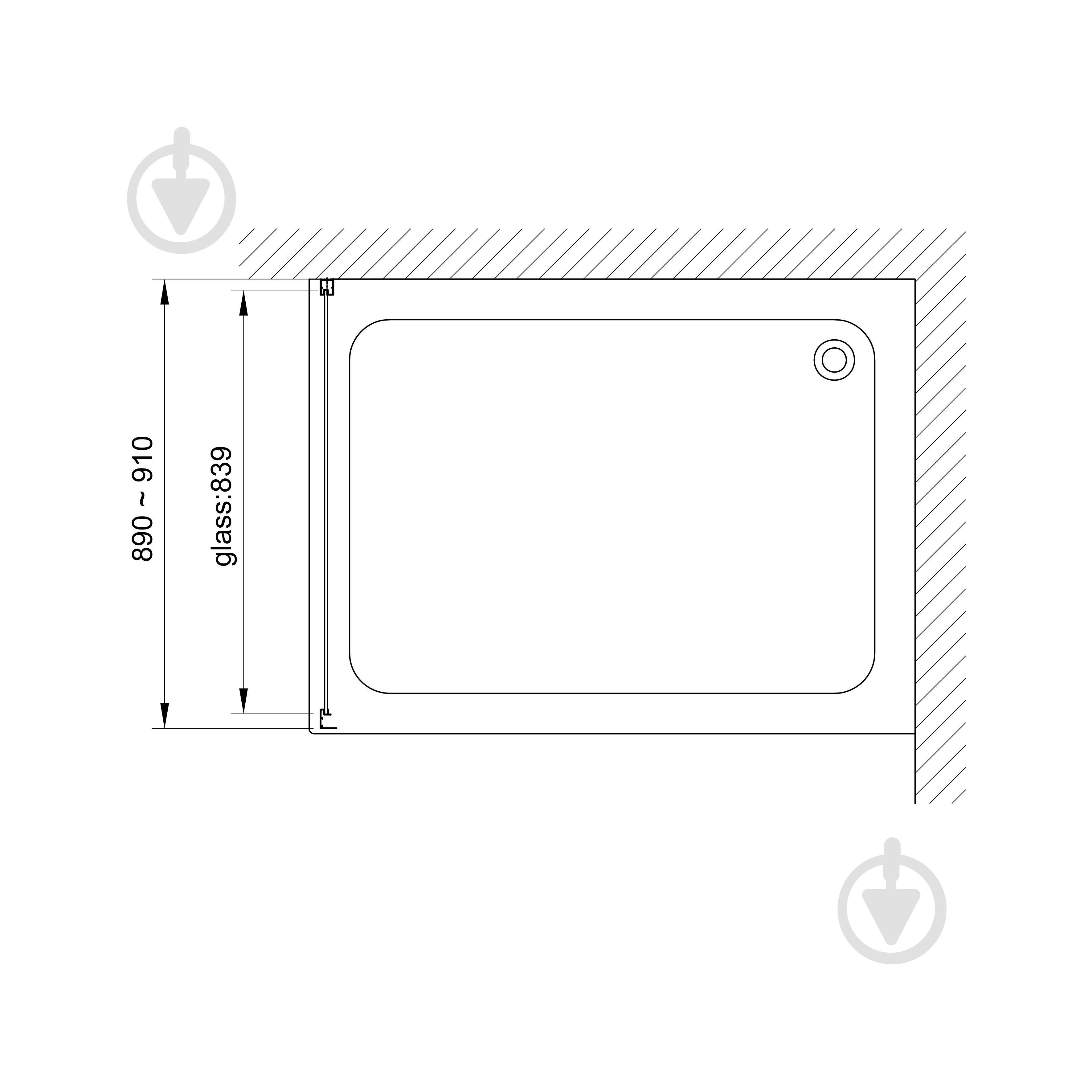 Душевая стенка Koller Pool 90х190 см S90G - фото 4