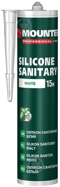 Герметик силиконовый Mounter санитарный белый 280 мл - фото 1