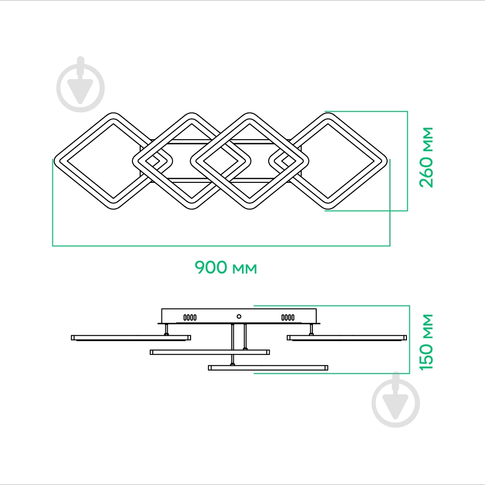 Люстра світлодіодна ARDERO Smart Madeira 4xLED-модуль білий AL6144ARD - фото 3