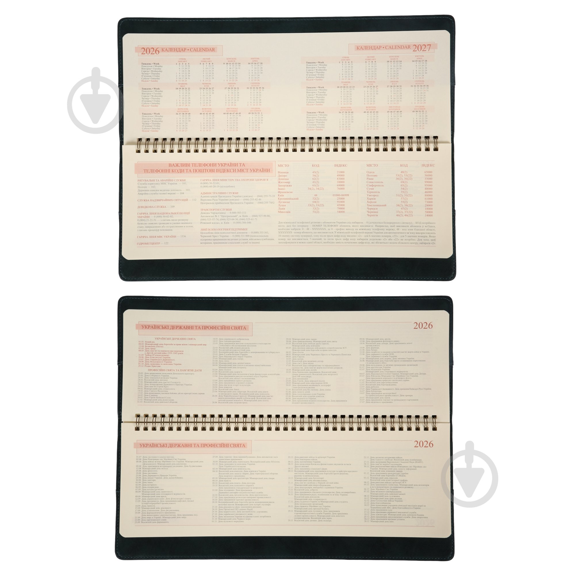 Еженедельник датированный настольный 34х13 см Case Leo Planner A4 2026 252678 зеленый - фото 4