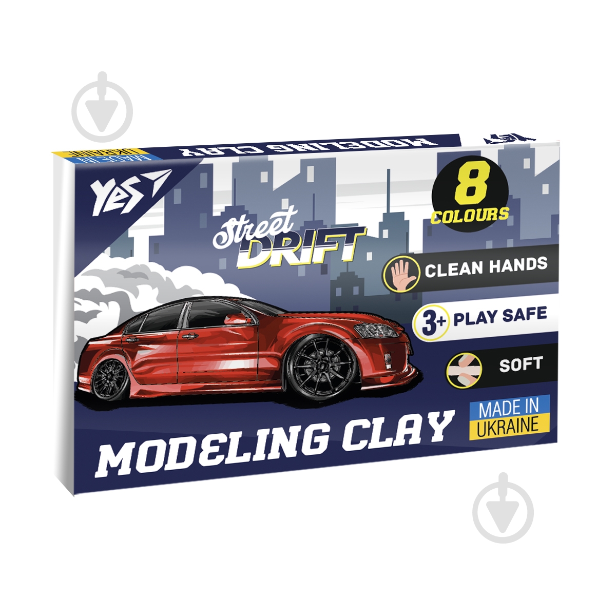 Пластилин Drift King 8 цветов 160 г YES - фото 1 Пластилин Drift King 8 цветов 160 г YES - фото 1