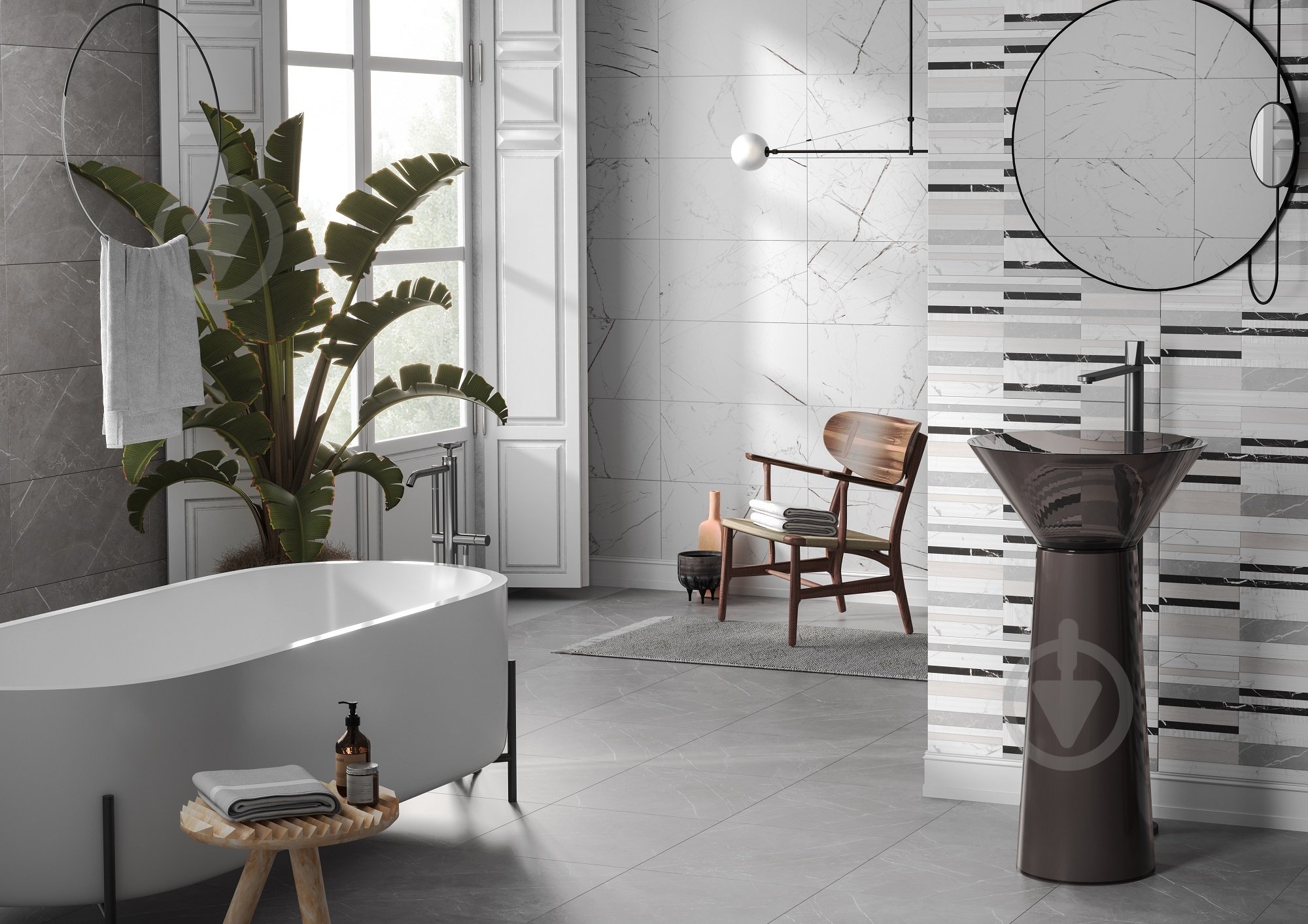 Плитка Allore Group Marmolino White W M NR Satin 30,8x60,8 см - фото 7