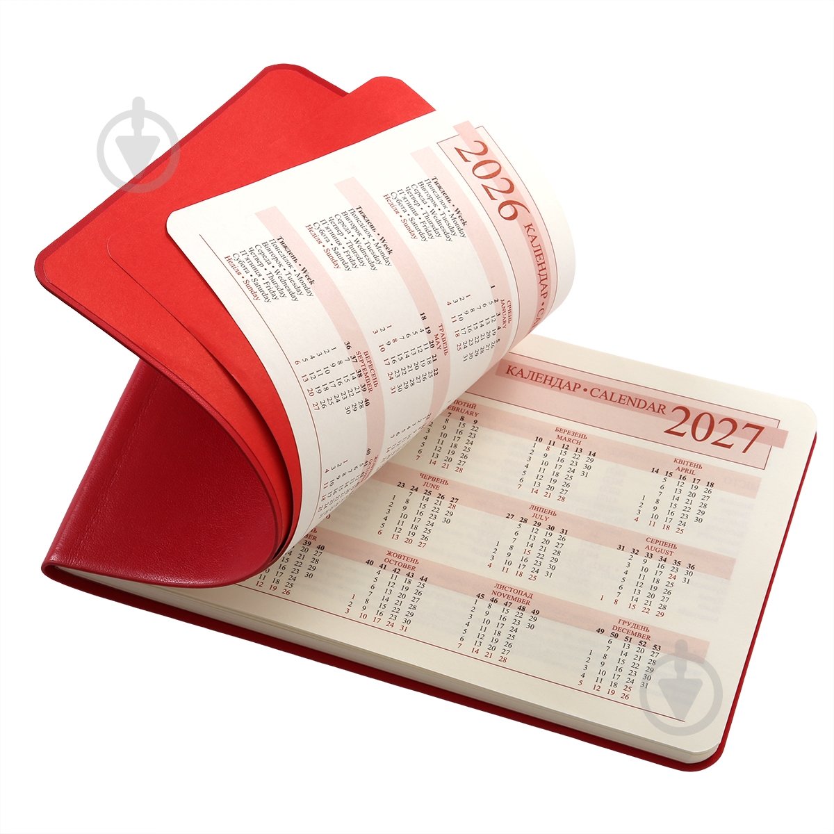 Еженедельник датированный 10х17 см Glory Leo Planner В6 252652 красный - фото 3