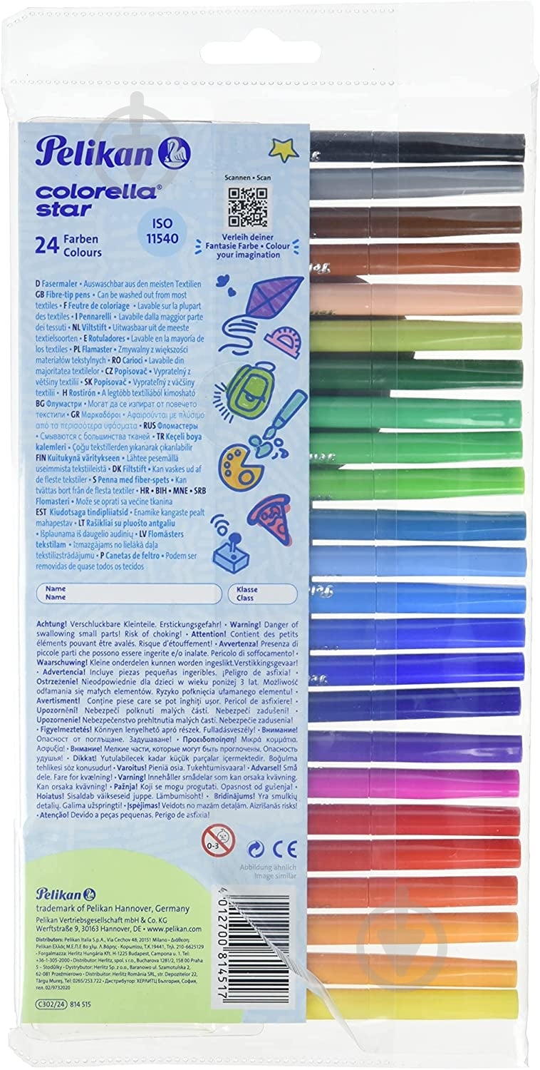 Фломастеры Colorella Star 24 цвета 814515 Pelikan - фото 2