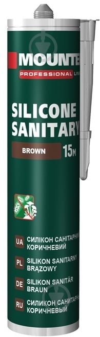 Герметик силиконовый Mounter санитарный коричневый 280 мл - фото 1 Герметик силиконовый Mounter санитарный коричневый 280 мл - фото 1