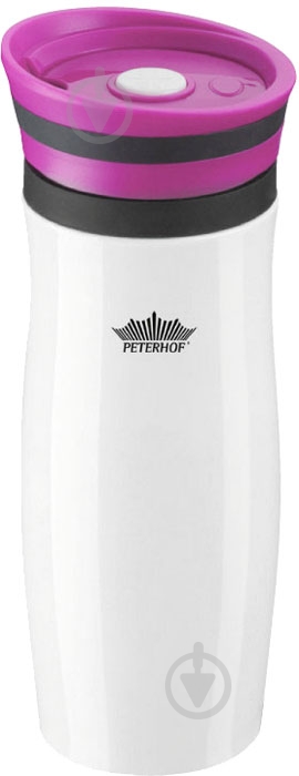 Термочашка Peterhof Sadio 400 мл PH-12413-PR - фото 1 Термочашка Peterhof Sadio 400 мл PH-12413-PR - фото 1
