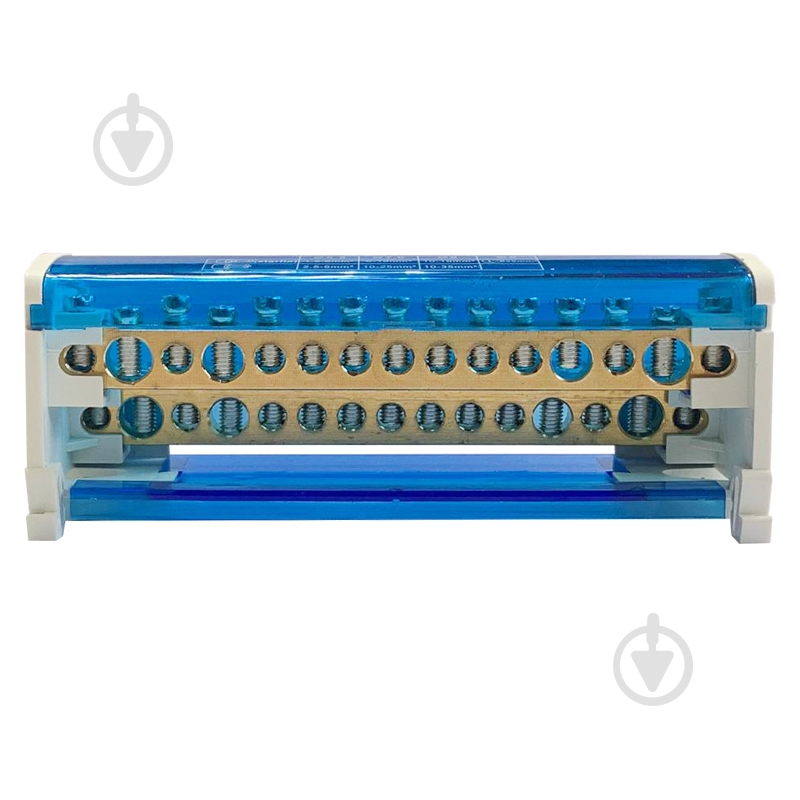 Шина нульова ElectrO TTD-3 з кришкою 2/15 отворів 2Р до 125 А TTD3152125 - фото 3