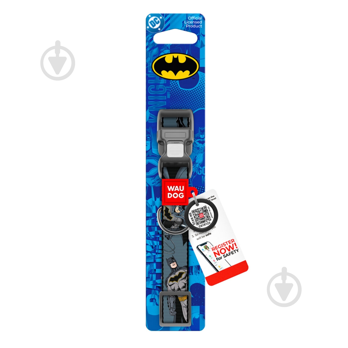 Ошейник Waudog Nylon рисунок "Тень Бэтмена" пластиковый фастекс L Ш25 мм Д33-49 см - фото 3 Ошейник Waudog Nylon рисунок "Тень Бэтмена" пластиковый фастекс L Ш25 мм Д33-49 см - фото 3