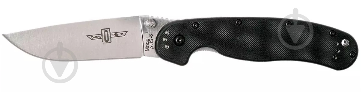 ᐉ Нож складной Ontario RAT I AUS-8 Black 1478.00.19 • Купить в