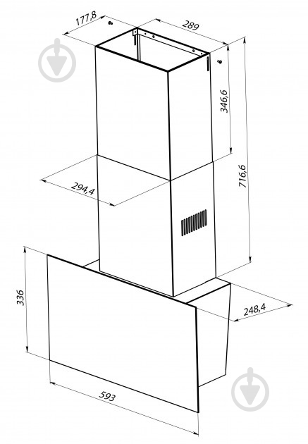 Витяжка Pyramida V2 60 WH - фото 3
