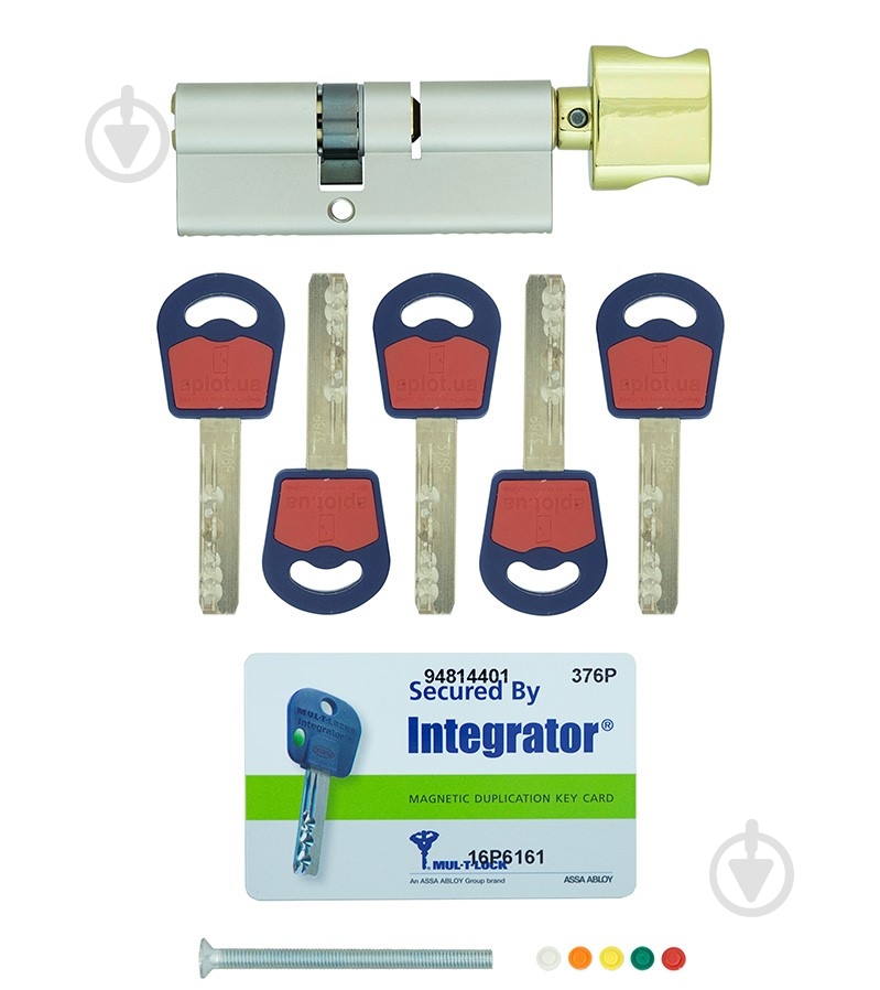 Цилиндр Mul-T-Lock Integrator 50x50 ключ-вороток 100 мм золотой - фото 4 Цилиндр Mul-T-Lock Integrator 50x50 ключ-вороток 100 мм золотой - фото 4